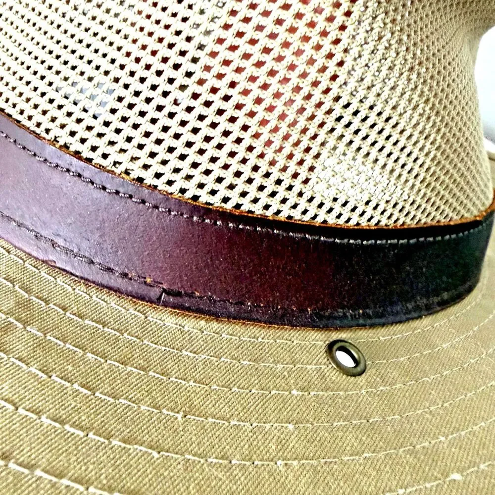 Henschel Safari Sun Hat Wide Brim Mesh Crown Outdoor Hiking Fishing Hat Medium